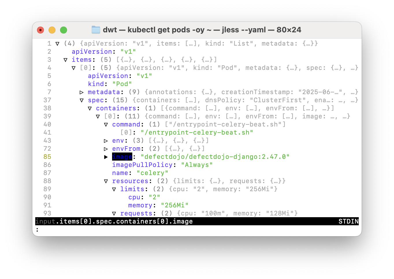 yaml ganz angenem auf der Shell