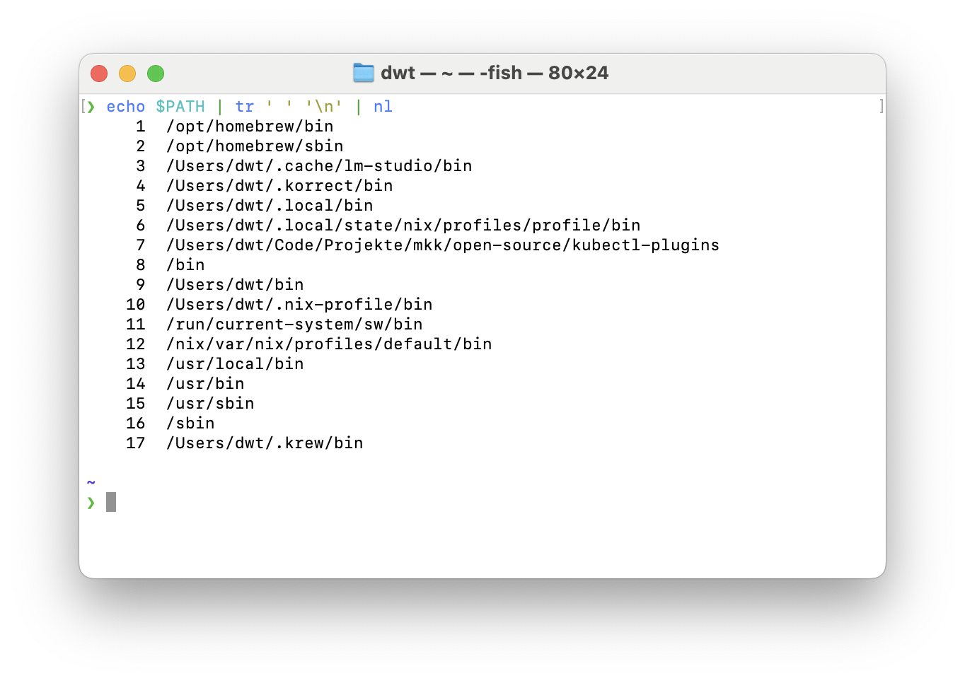 `tr` in aktion